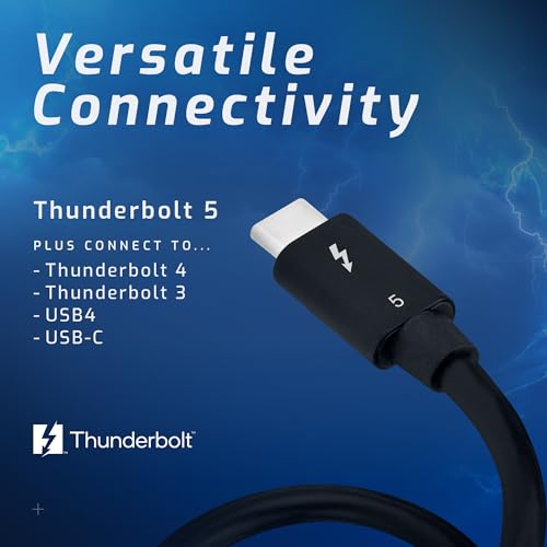 OWC 03M Thunderbolt 5 USBC Cable up to 80Gbs of biDirectional Data Speed up to 120Gbs for Higher Display Bandwidth 240W - Image 3