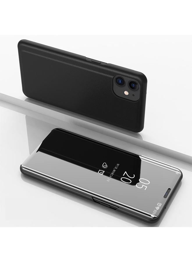 S-TOP Case For iPhone 12 / 12 Pro Plated Mirror Horizontal Flip Leather Case with Holder - Image 1