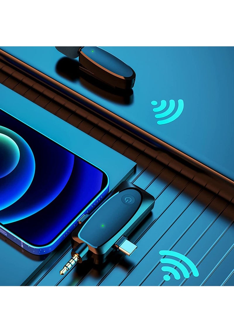 ELTRAZONE Wireless Lavalier Microphone for iPhone TYPE-C, Lapel Mic for YouTube Facebook Live Stream TikTok Vlog Video Recording Noise Reduction Auto Sync Plug Play (NO APP or Bluetooth),Iphone two microphones - Image 3