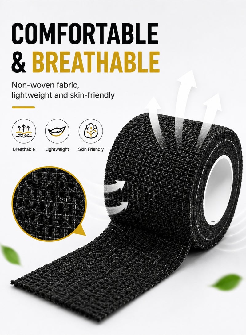 fdsport 5 Rolls Kinesiology Tape Self Adhesive Athletic Muscle Tape Waterproof Elastic Sports Bandage for Knee Ankle Shoulder Support Pain Relief Gym Running Recovery - Image 4