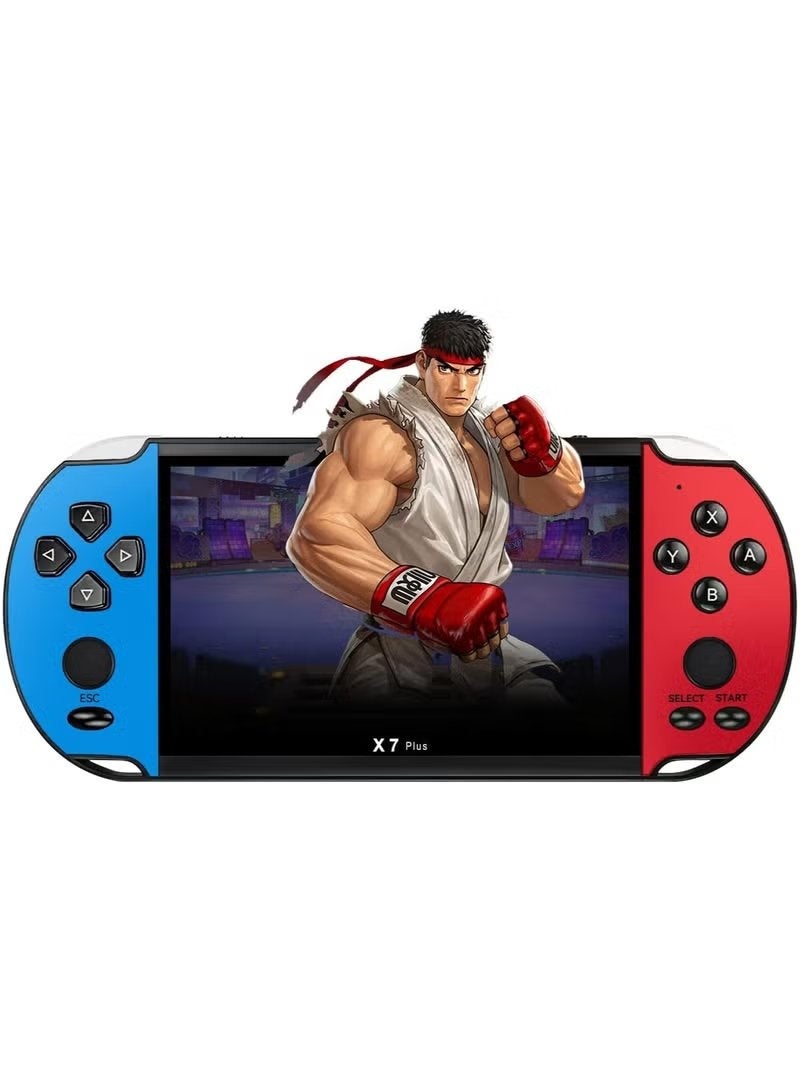 SMARTX X7 Plus 5.1” Portable Handheld Game Console with 1000+ Built-in Games, Dual Joysticks, 8GB Storage, MP5 Multimedia Player, TV Output, Retro Gaming Console for Kids and Adults Travel Entertainment - Image 1