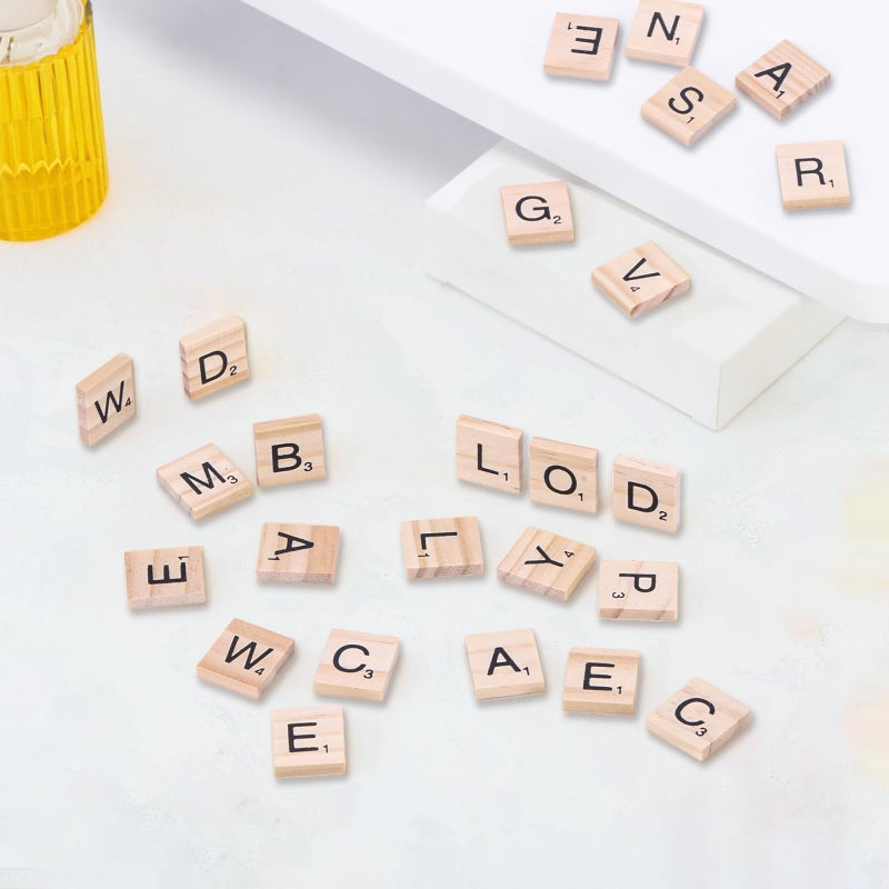 DODHEG 100 PCS Wood Letter Tiles Wooden Tiles - Image 5
