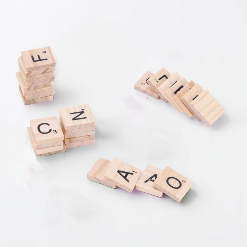 DODHEG 100 PCS Wood Letter Tiles Wooden Tiles - Image 3