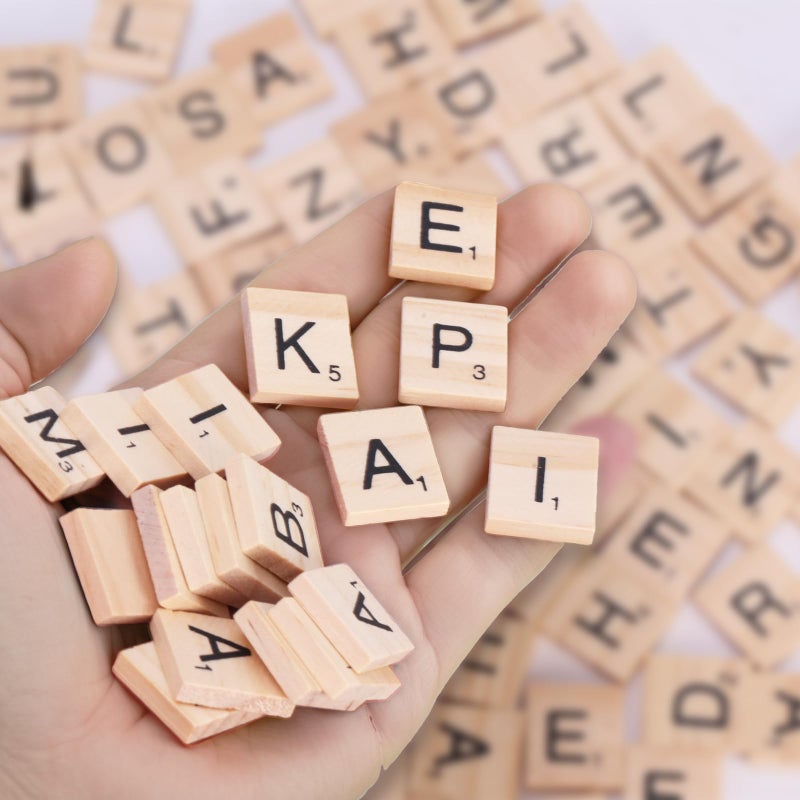 DODHEG 100 PCS Wood Letter Tiles Wooden Tiles - Image 4