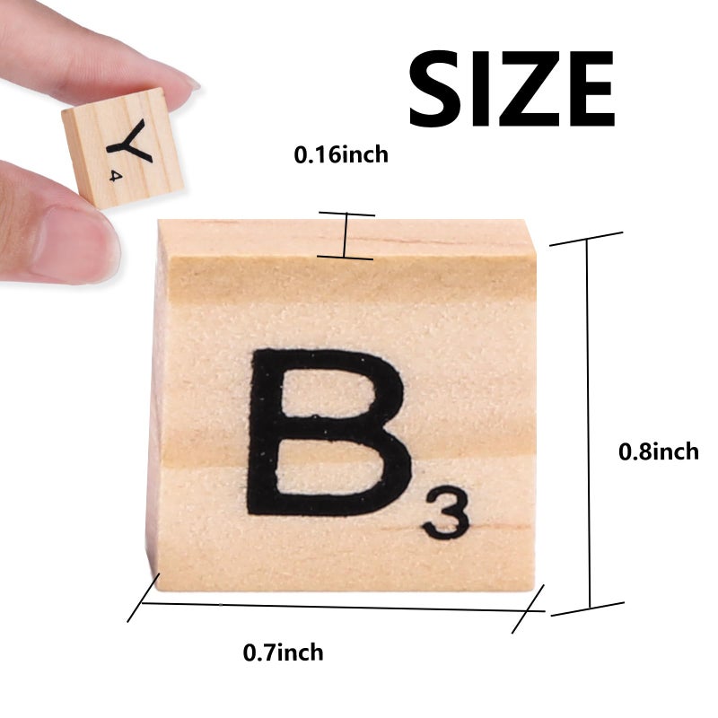 DODHEG 100 PCS Wood Letter Tiles Wooden Tiles - Image 2