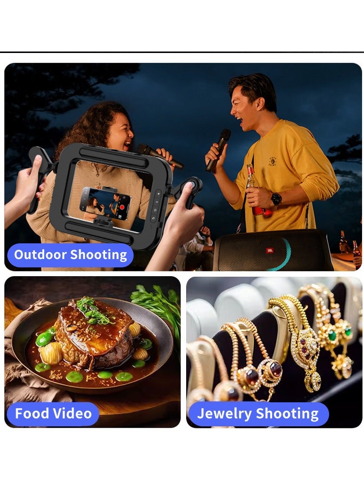 general LED Selfie Ring Light with 3 Light Modes & RGB Color USB Rechargeable Handheld Fill Light for Live Stream Makeup Video - Image 4