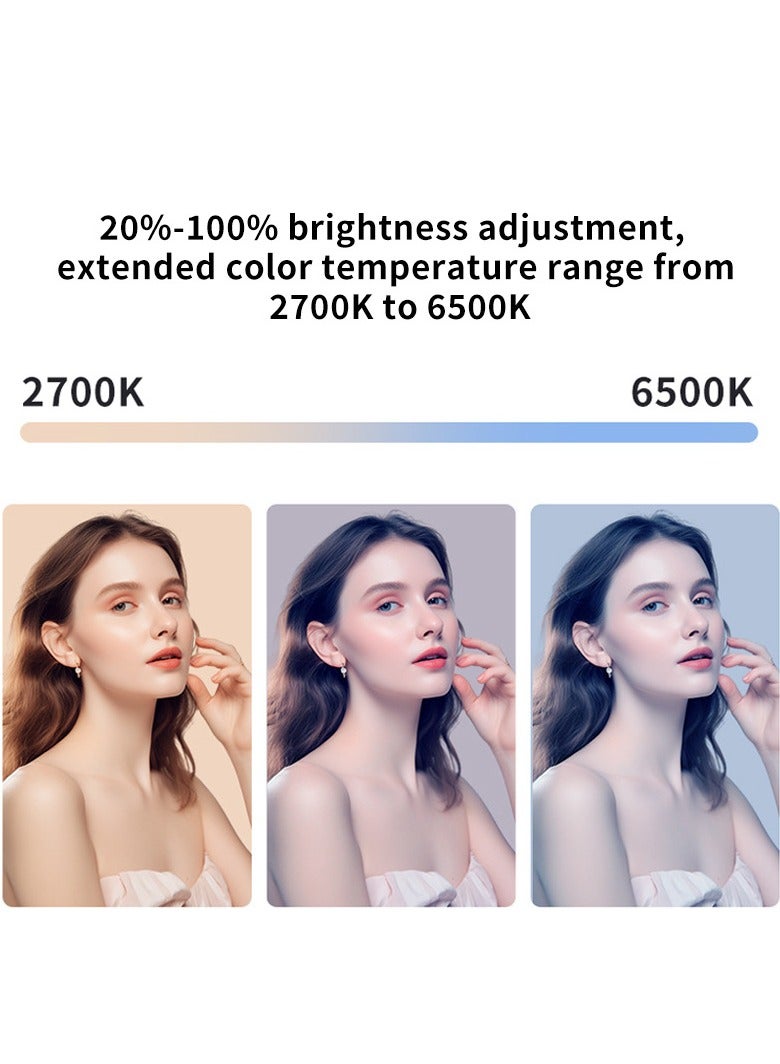 general LED Selfie Ring Light with 3 Light Modes & RGB Color USB Rechargeable Handheld Fill Light for Live Stream Makeup Video - Image 3