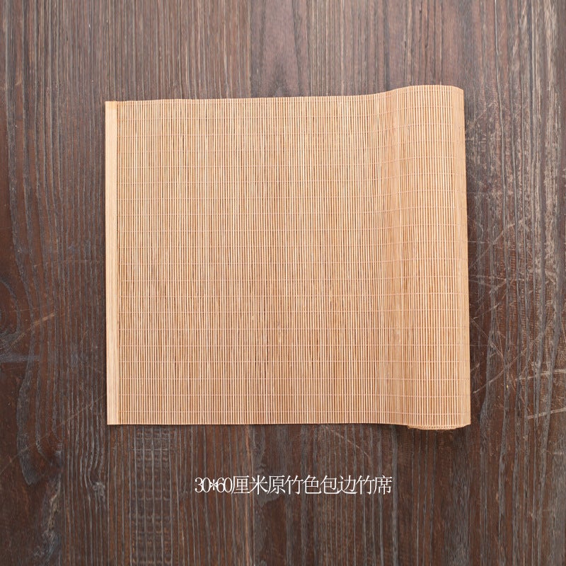 Bamboo Tea Mat Tea Ceremony Bamboo Mat Tea Set Bamboo Mat Kung Fu Tea Accessories Tea-Making Heat Insulation Tea Mat Bamboo Tea Curtain Coaster - Image 1