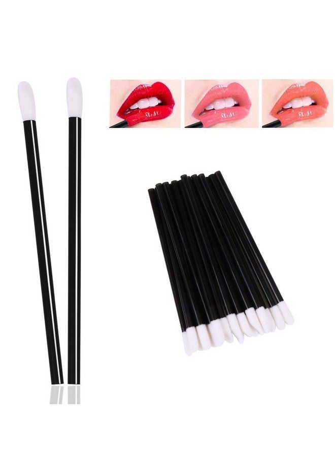 EVERMARKET (Tm) 50 Pieces Disposable Lip Brushes Lipstick Gloss Wands Applicator Makeup Tool Kits Black - Image 5