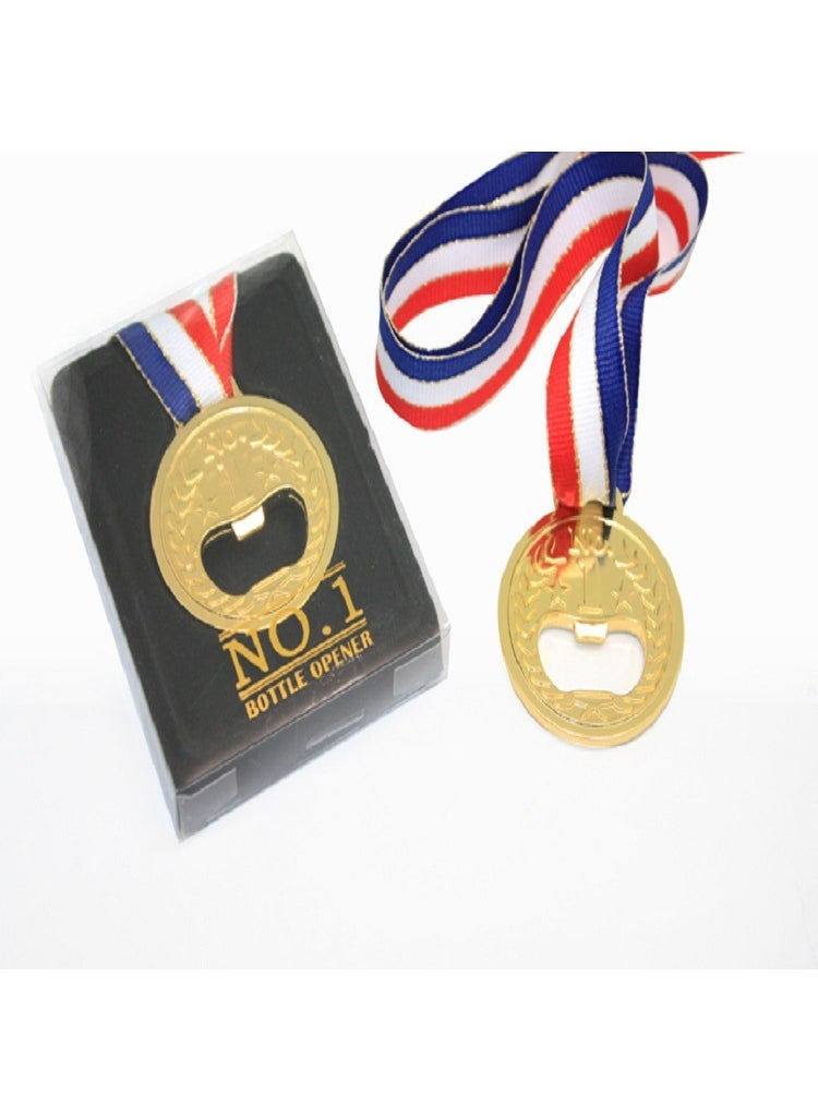 1 x 5 pcs Creative Beer Medal Bottle Opener 