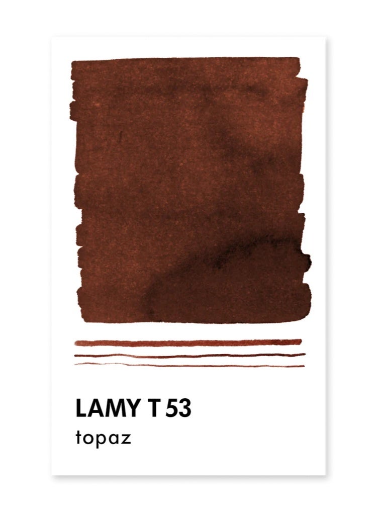 LAMY Crystal Ink Bottle For Fountain Pens And Calligraphy 30ml Content Topaz Ink Colour - Image 2