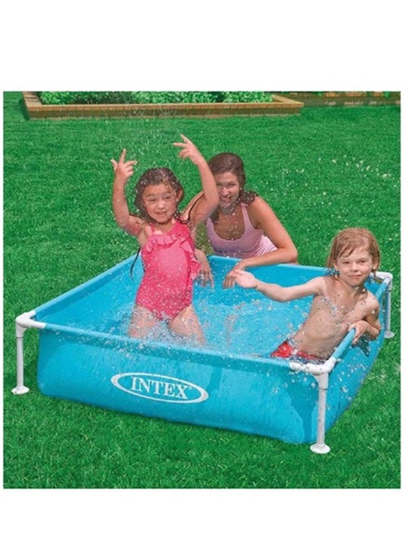 INTEX Mini Rectrangular Frame Portable Pool 122x122x30cm - Image 4