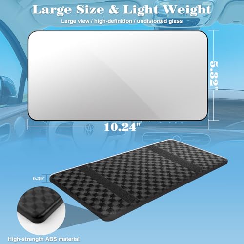saiggnyy Large Car Visor Mirror,10" Vanity Makeup Mirror Wide View, Lightweight Car Makeup Mirrors for Large Sun Visor, Vehicle Accessories with Secure Reinforced Flexible Mount - Image 5