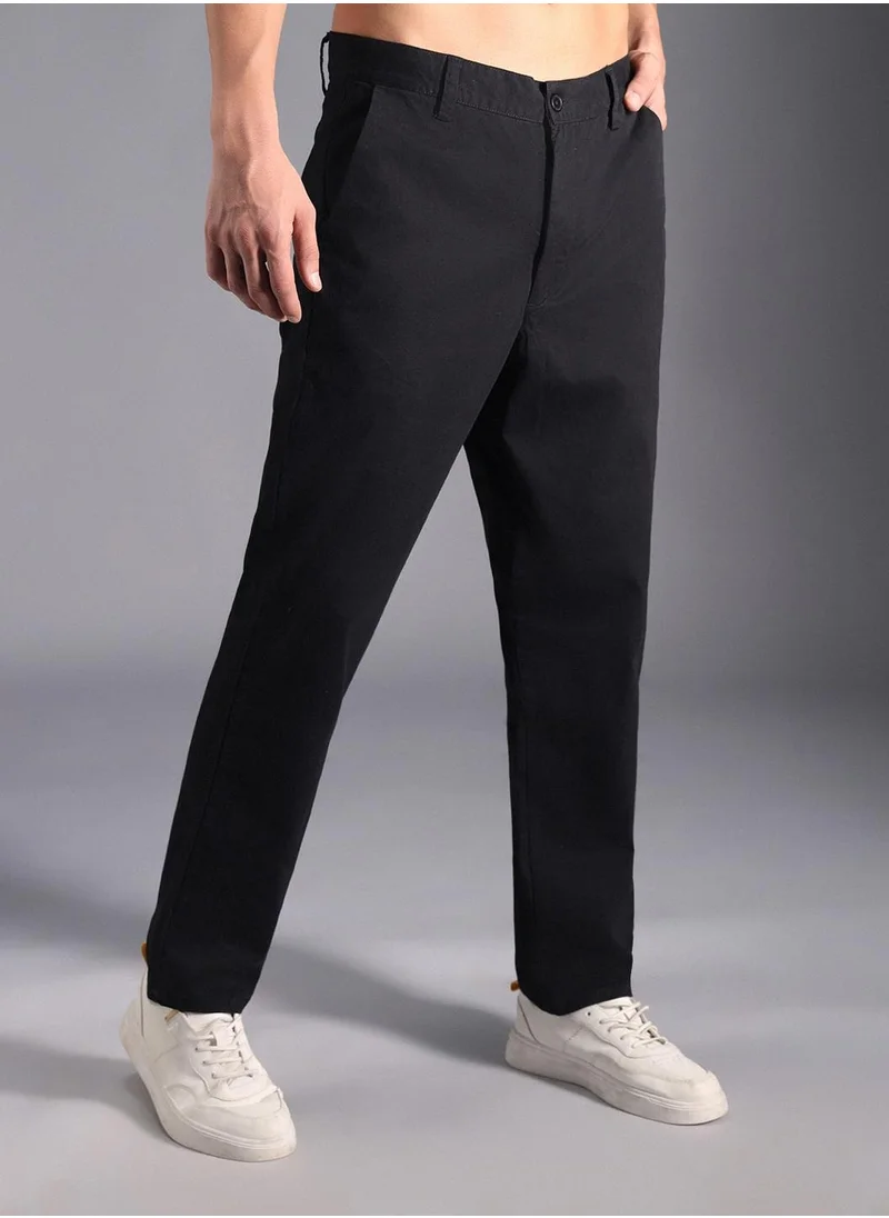 هاي ستار Relaxed Mid-Rise Cotton Regular Trousers for Men