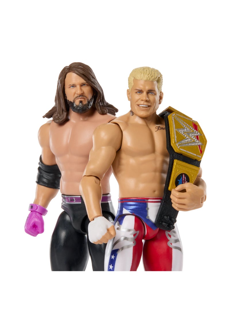 WWE Main Event Showdown Series-22 Cody Rhodes & AJ Styles JGD59 - Image 2