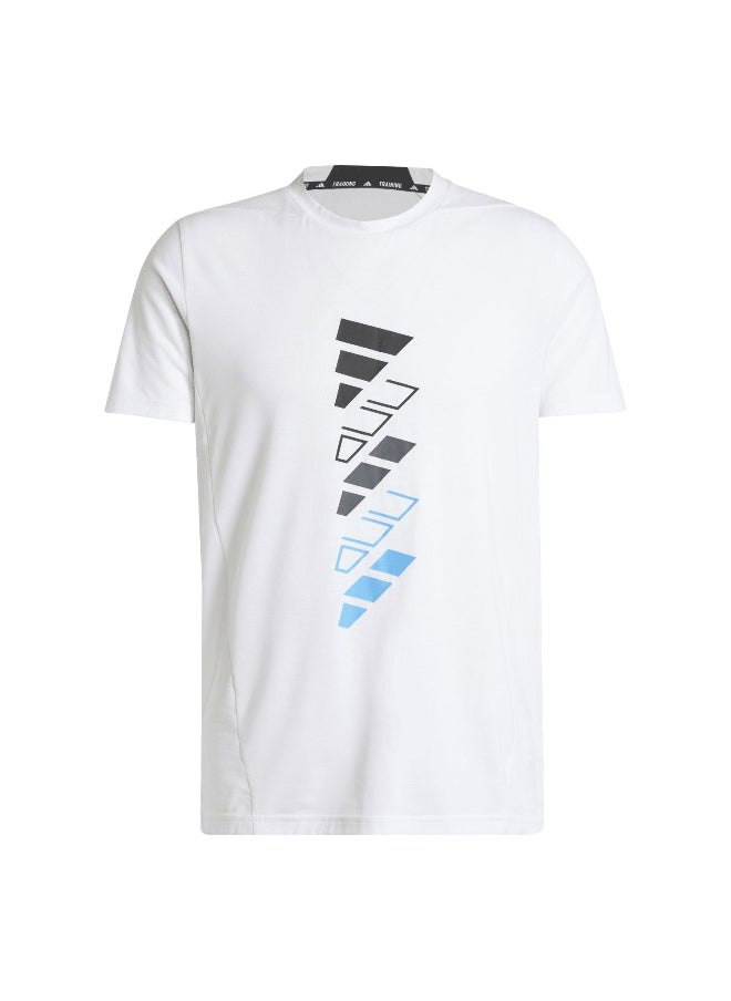 Adidas adidas M D4T Logo G T White Training T-Shirts 2XS  - Image 1