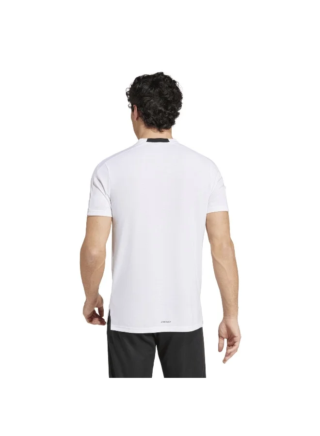 Adidas M D4T Logo G T White Training T-Shirts 2XS