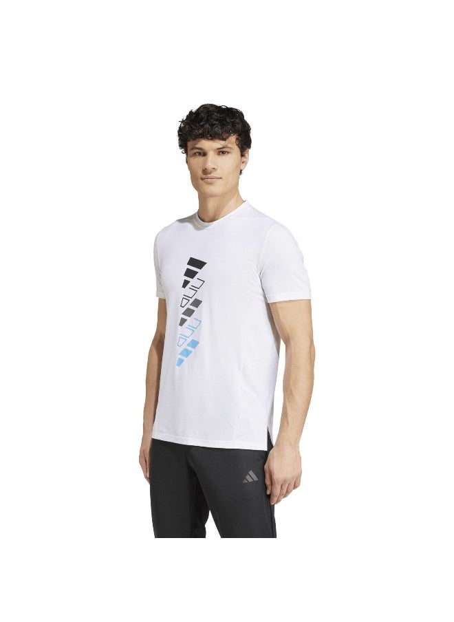 Adidas adidas M D4T Logo G T White Training T-Shirts 2XS  - Image 3