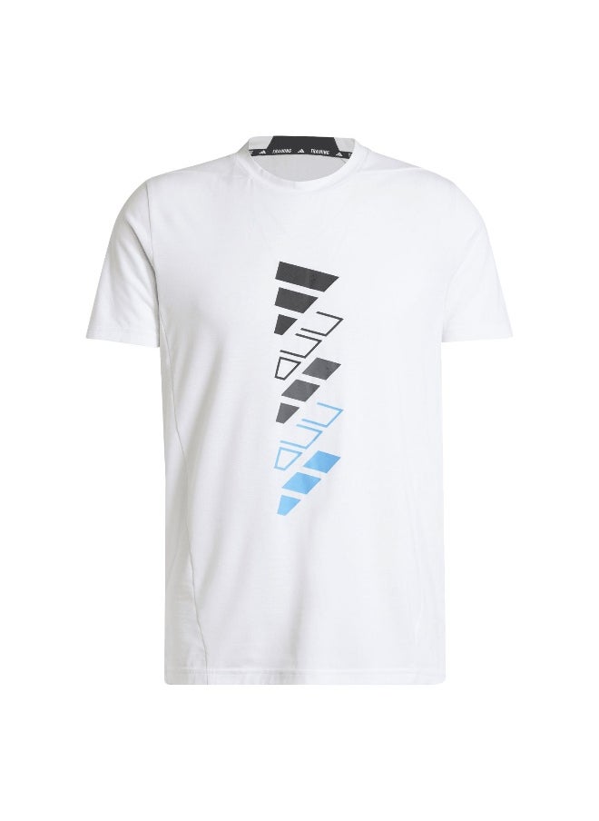 Adidas adidas M D4T Logo G T White Training T-Shirts 2XS  - Image 2