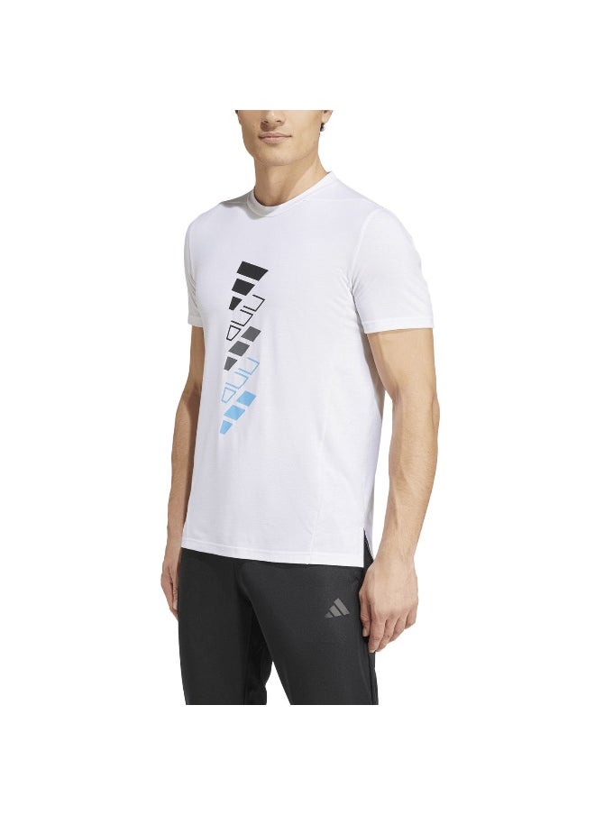 Adidas adidas M D4T Logo G T White Training T-Shirts 2XS  - Image 4