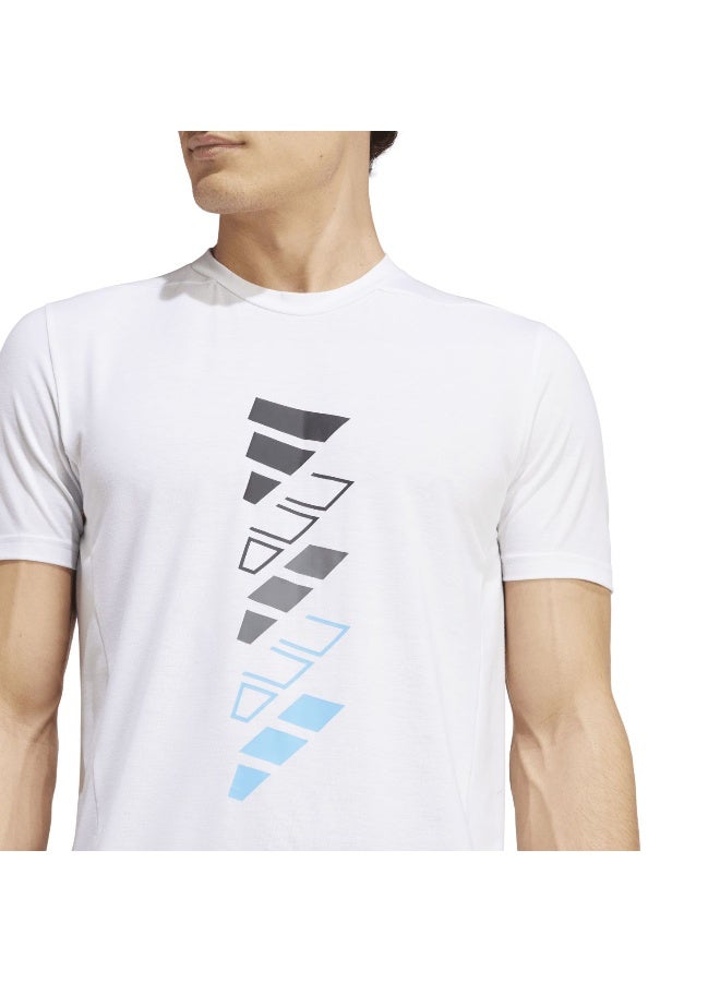 M D4T Logo G T White Training T-Shirts 2XS