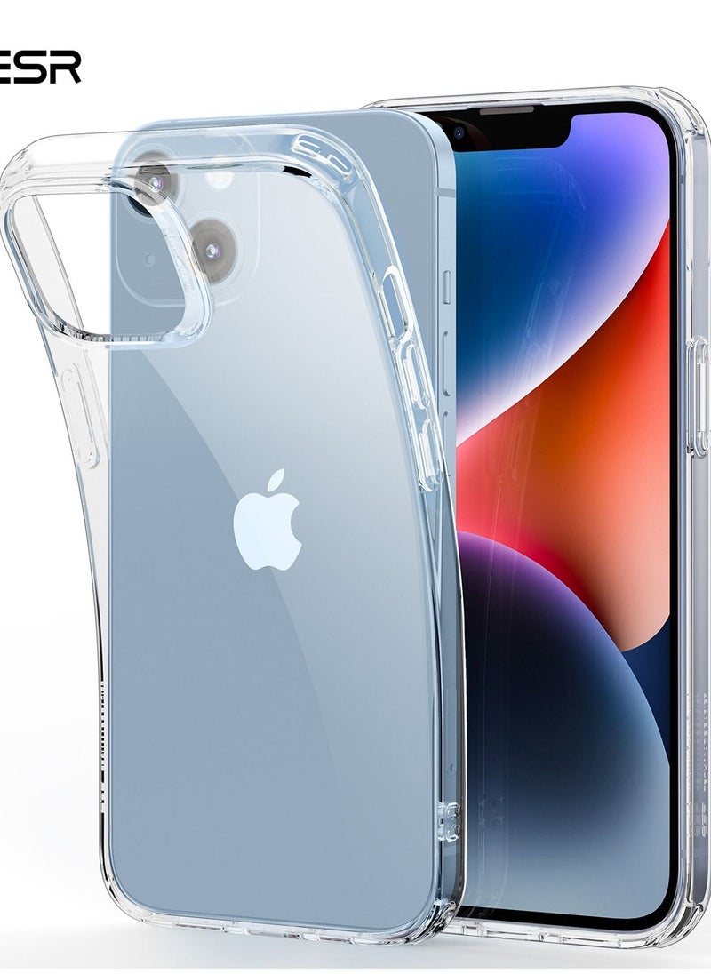 esrgear ESR Clear Case Compatible with iPhone 14 Plus Case, Shockproof Thin Silicone Cover, Yellowing-Resistant Slim Transparent TPU Phone Case, Project Zero Series, Clear  - Image 1