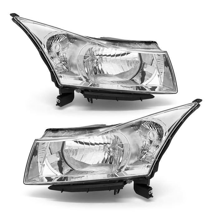 Headlight Assembly For 2011 2012 2013 2014 2015 Chevy Cruze Lsltltz 2016 Chevrolet Cruze Limited Chrome Housing With Clear Reflector Headlamp Replacement Pair