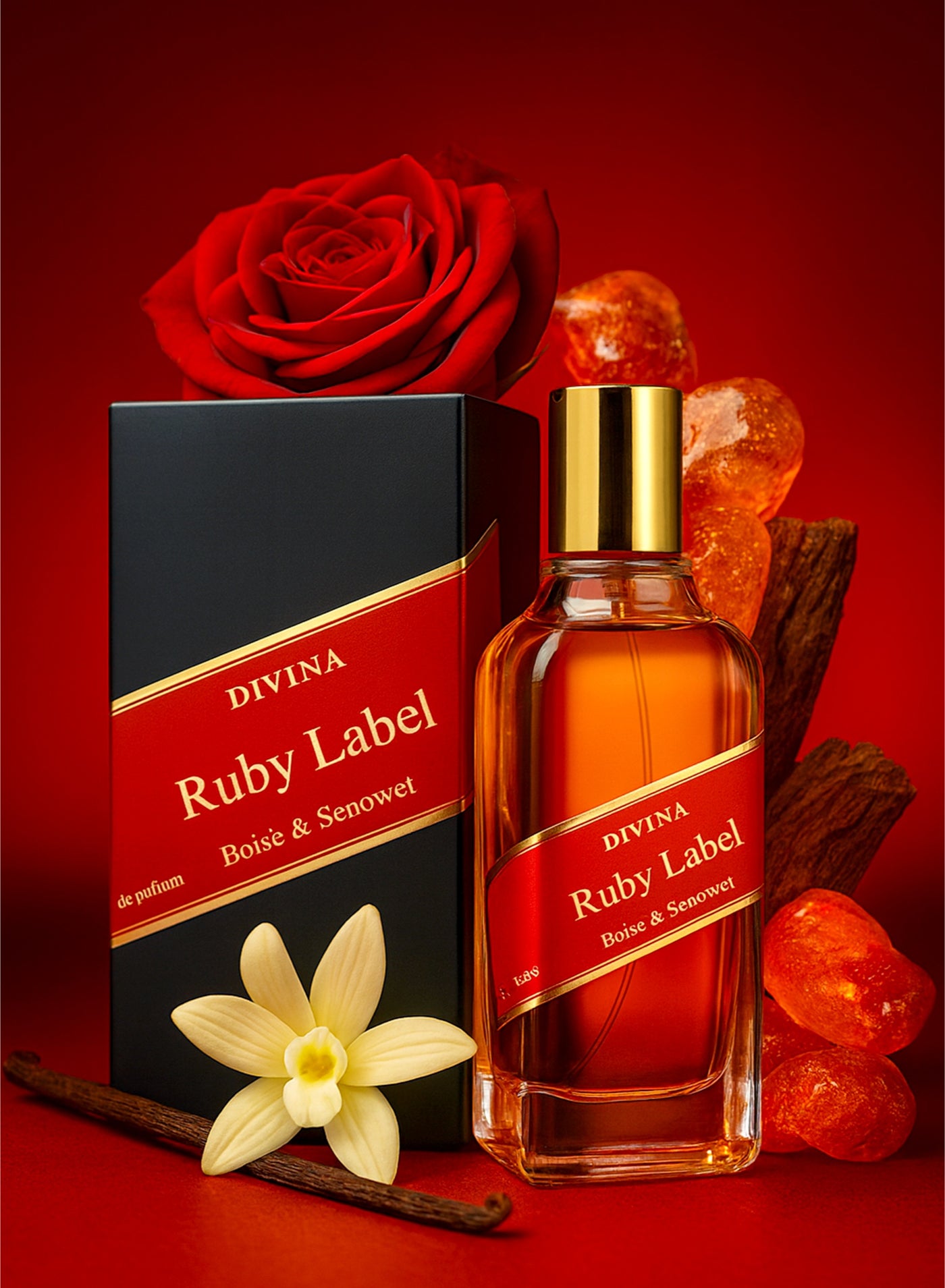 Long-Lasting Arabic Unisex Perfume 100ml | Warm Spicy Sweet Scent with Amber, Vanilla & Woody Notes | Luxury Eau de Parfum | Ruby Label