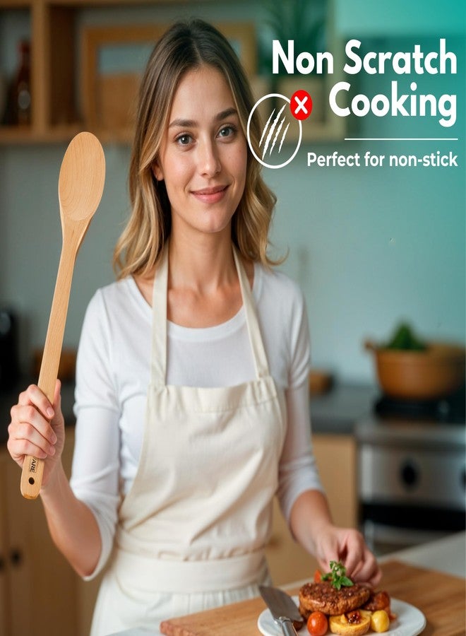 MAGNAWARE Extra Long Wooden Spoon, 18-inch Heavy Duty Stir Paddle for Cooking in Big Pots - Large Cooking Spoon For Cajun, Brewing, Mixing, Stirring - Solid Natural Hard Wood Large Spatula - Image 4