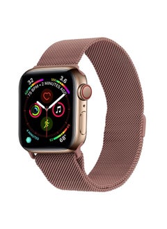Replacement Strap Milanese Stainless Steel Watch Band For Apple Watch Series 9&8&7 41mm / SE 3&SE 2&6&SE&5&4 40mm / 3&2&1 38mm Pink