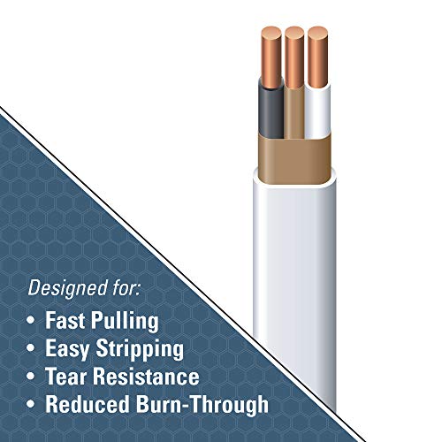 Southwire Building Wire 14 Ga, 2 Conductor 15 Amp 600 V 90 Deg C 50 ' White - Image 2