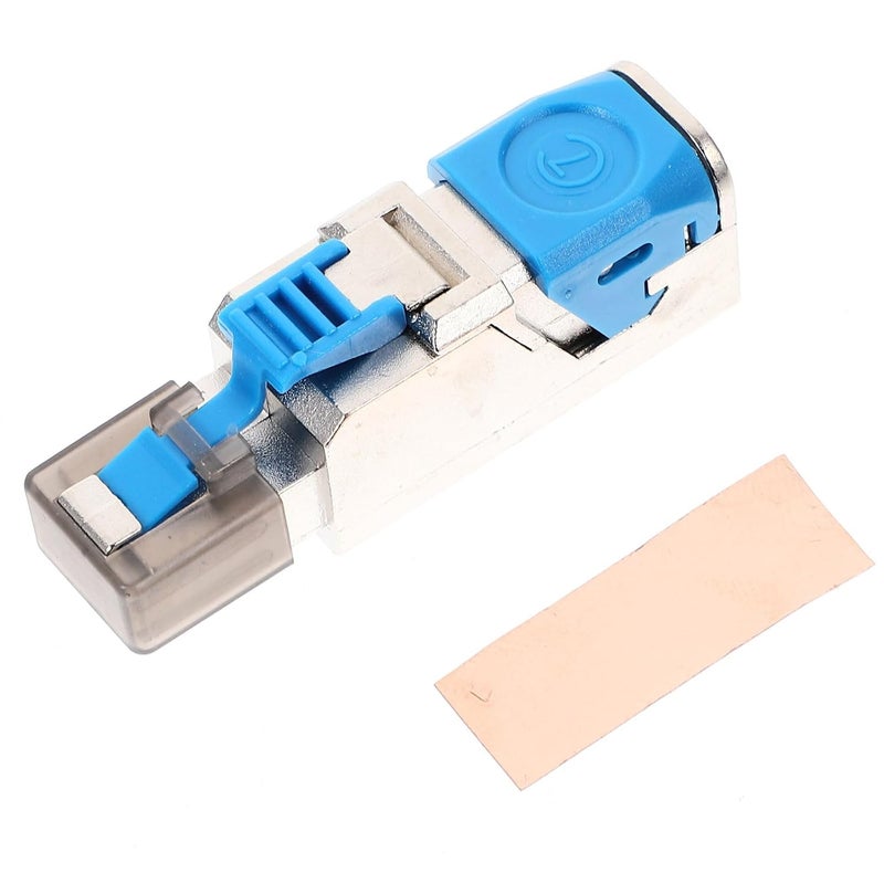 محول كابل إيثرنت POPETPOP Cat8 Rj45، محمي وقابل للمرور، متوافق مع معايير Cat6a/7/8 لنقل البيانات عالي السرعة، يتم تركيبه بدون الحاجة إلى أدوات. - Image 1