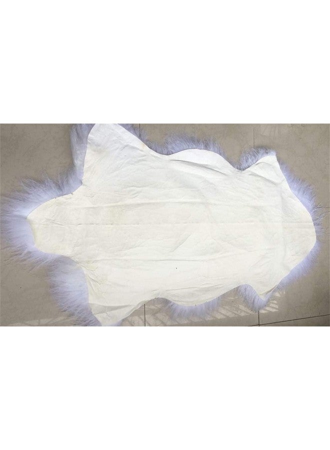 Seek4comfortable Genuine Tibetan/Mongolian Lamb Sheepskin Fur Pelt Throw Fur Area Rug Carpet Chair Cover with Fluffy Thick Decorativeas Throw Rug in Living Room，White - Image 5