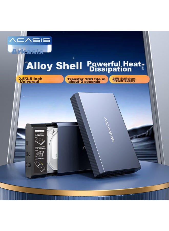 Acasis Usb3.0 External Hard Drive Enclosure, 3.5-inch Sata Interface, For Desktop And Laptop, External Ssd And Hdd Storage, Aluminum Alloy Case, Ec-7351 - Image 1
