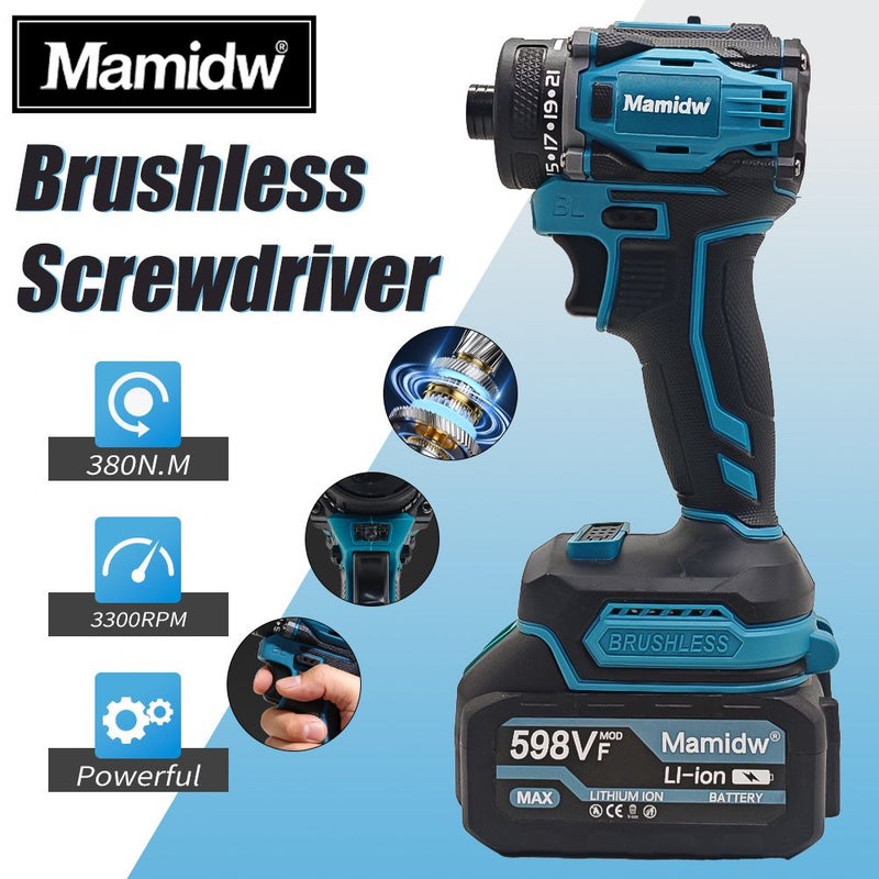 380Nm Brushless Impact Driver Bare Tool For Makita 18V 21 Position Clutch Variable Speed Compact Design Professional Use - Image 5