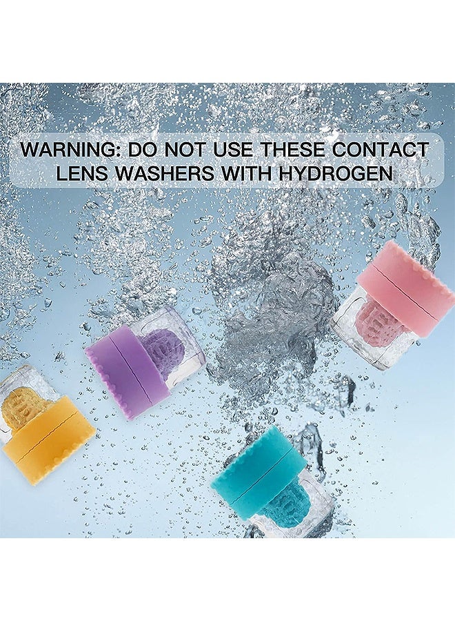 MXN 2 in 1  Contact Lens Case,  4 PCS Washer Cleaner Contact Lens,  Contact Lens Solution Soaking Container for Travel, Daily Use - Image 3