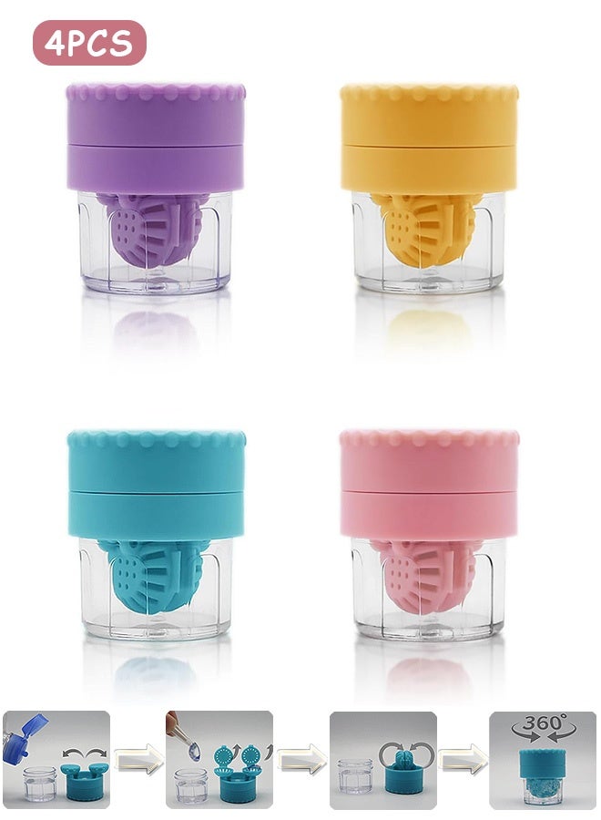 MXN 2 in 1  Contact Lens Case,  4 PCS Washer Cleaner Contact Lens,  Contact Lens Solution Soaking Container for Travel, Daily Use - Image 1