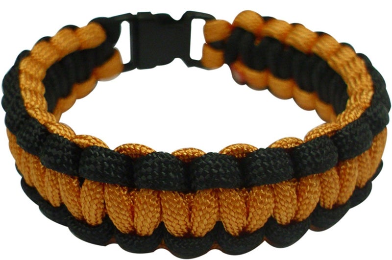 Southern Homewares Southern Homewares Paracord Survival Bracelet  Orange  Black Multipurpose Wristband Tool and Jewelry 
