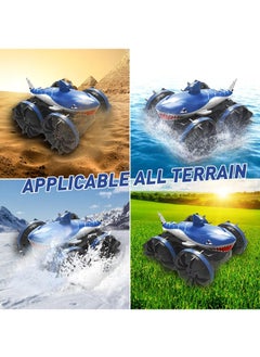 Y&D Land Rover Amphibious Shark Stunt Double Sided Rolling Driving Induction Remote Control Car Toy  - Image 5