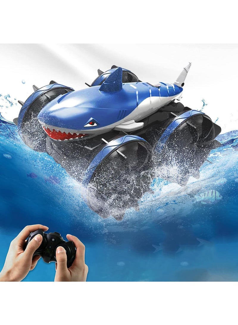 Y&D Land Rover Amphibious Shark Stunt Double Sided Rolling Driving Induction Remote Control Car Toy - Image 2