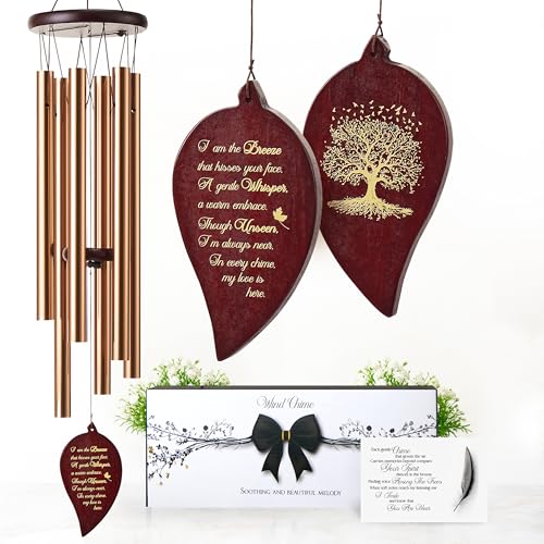 Captain Decor 32 Inch Memorial Wind Chimes Outdoor, Sympathy Gifts for Loss of Loved One, Memorial Gifts for Loss of Mom, Sympathy Wind Chimes for Mother, Father, Brother, Sister - Image 1