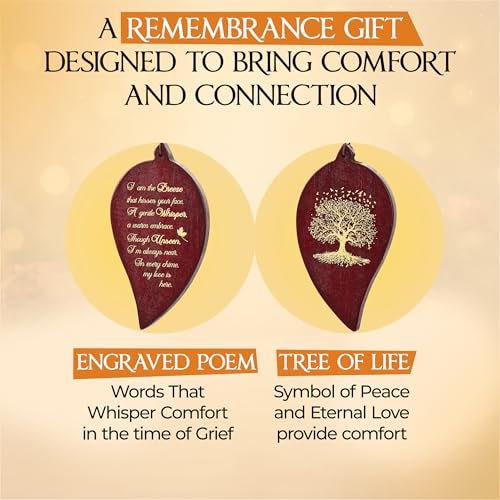 Captain Decor 32 Inch Memorial Wind Chimes Outdoor, Sympathy Gifts for Loss of Loved One, Memorial Gifts for Loss of Mom, Sympathy Wind Chimes for Mother, Father, Brother, Sister - Image 2