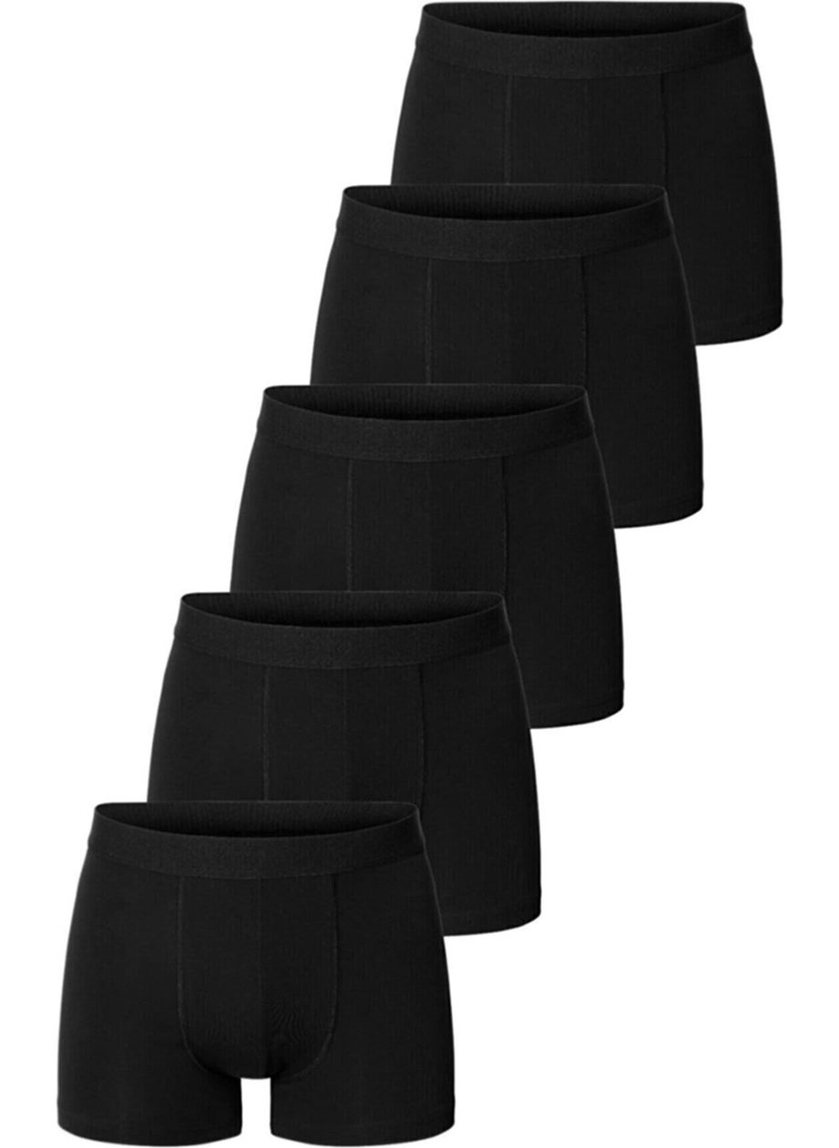 Nacar Store Men's Cotton Lycra 5 Black Boxer 5 Gray Undershirt 10 Pack Set  - Image 2