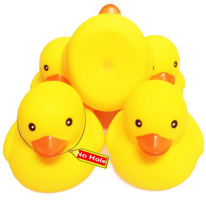 Kalafona 3 inch Kalafona Rubber Yellow Ducks Ducky No Hole Waterproof No Squeak BathPoolWater Float Toy Stuffed with Sealed Plug Without Hole for Kids in Bulk - Image 3