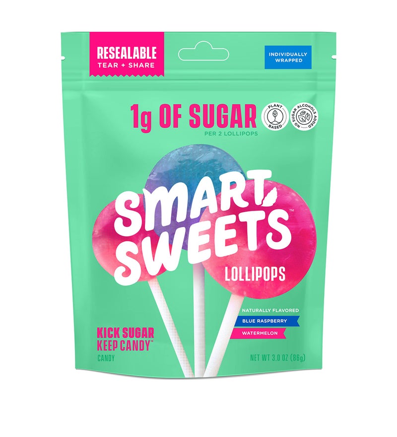 SmartSweets Smart Sweets Blue Raspberry Watermelon Lollipops Multipack 3 Ounce - Image 3