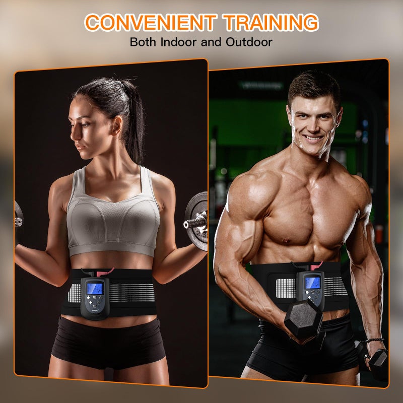 DOMAS Ab Belt Abdominal Muscle Toner- Abs Stimulator with 6 Modes Electronic Abs Stimulating Belt EMS Muscle Toning Belt for Men Women Training Device for Muscles Stomach Workout Massager - Image 5