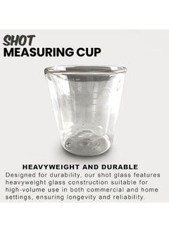Rattleware Rattleware Double Wall Graduated Glass Espresso Shot Measuring Cup (3 Oz) - Premium Glass Construction for Precision and Stability, Perfect for Baristas, Ideal for Home or Commercial Use  - Image 3