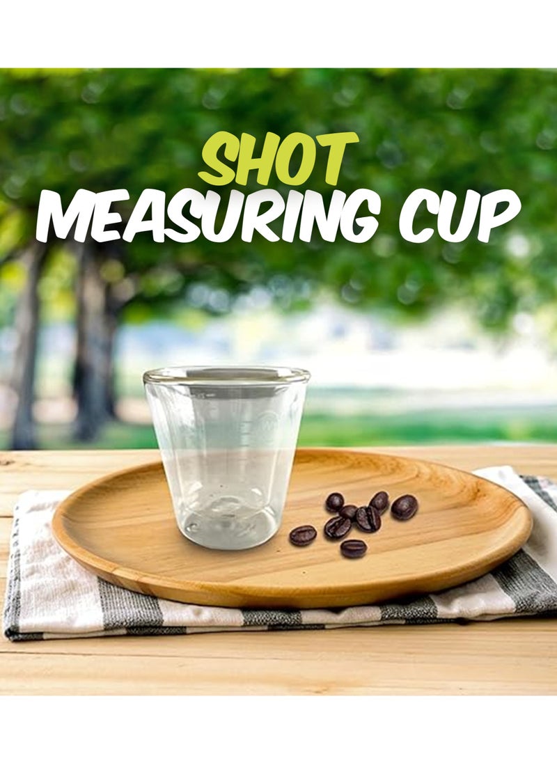 Rattleware - Rattleware Double Wall Graduated Glass Espresso Shot Measuring Cup (90 ml) - Premium Glass Construction for Precision and Stability, Perfect for Baristas, Ideal for Home or Commercial Use - Image 1
