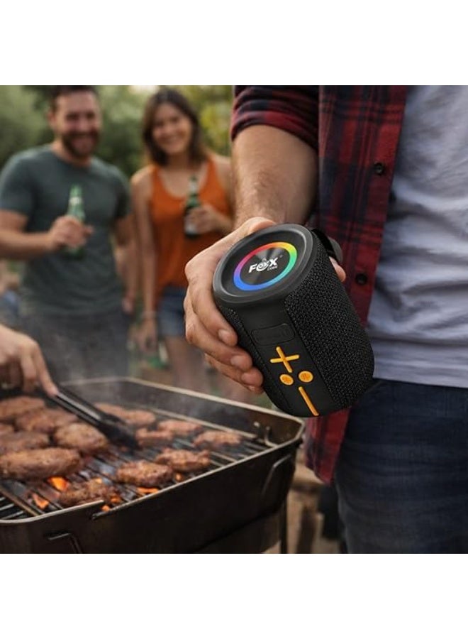 Fox Portable mini wireless Bluetooth speaker, waterproof for outdoor use, with powerful bass and noise cancellation. - Image 3