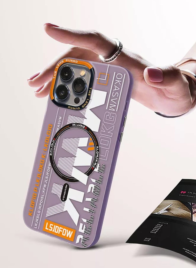 iPhone 15 Pro Max LEEKA M2 Matte Magnetic Case frosted Back Cover Ultra Case for iPhone 15 Pro Max (Purple)